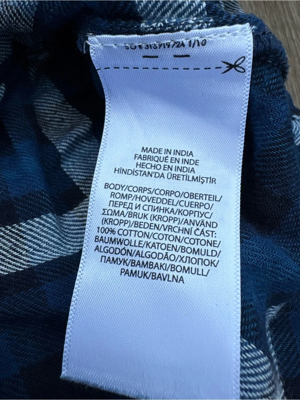 Ralph Lauren Girl Plaid Motif Flannel ShirtDress 100% Cotton In Blue Size 7